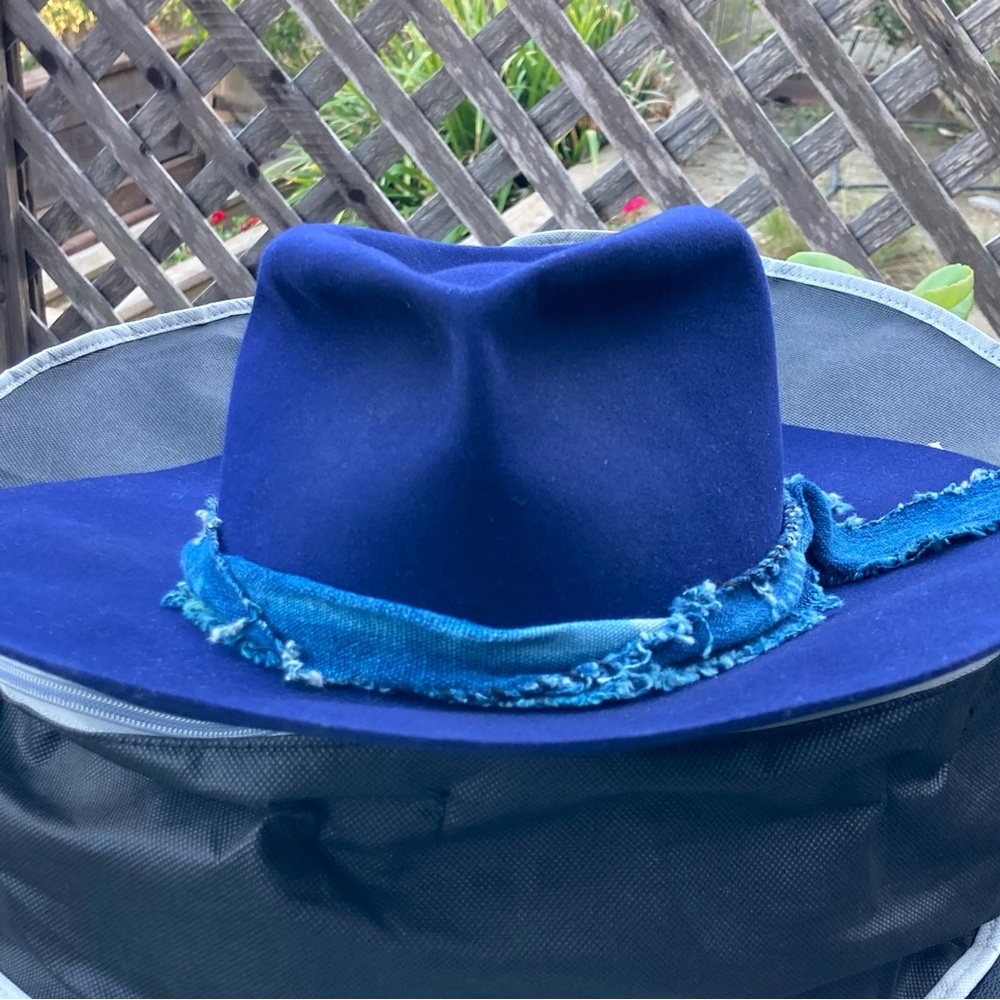 Worth & Worth Vagabond Felt Fedora Hat in Electric Blue - NWOT - Picture 14 of 16
